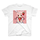 うさぎウサギのいちご大好き、うさみみチャコちゃん Regular Fit T-Shirt