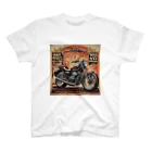 the blue seasonのレトロモーターサイクルの魅力 スタンダードTシャツ