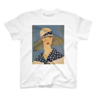 PALA's SHOP　cool、シュール、古風、和風、のlady wearing a sun hat Regular Fit T-Shirt