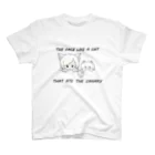 風鈴SHOPのthe face like a cat that ate the canary. スタンダードTシャツ