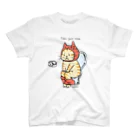 ほっかむねこ屋（アトリエほっかむ）のトイレねこ　オレンジ スタンダードTシャツ