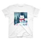 どさんこびより日和の雪ねこ Regular Fit T-Shirt