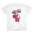 HappyFaceMarketのMe+Dog=Best Life 犬と一緒のベストな人生 Regular Fit T-Shirt