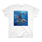 freehandの航空戦艦「伊勢」と水上機「晴嵐」 スタンダードTシャツ