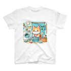 葉っぱのねこ　洗濯日和 スタンダードTシャツ