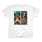 Camping Steak（キャンピング・ステーキ）のCamping Steak（キャンピング・ステーキ）13焚火ステーキ Regular Fit T-Shirt