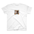 arakawork-01の物知りシリーズ　コーギー犬 スタンダードTシャツ