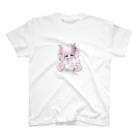 ねこばぶ♡ピンク系統のねこばぶ スタンダードTシャツ