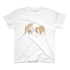 Azuma_tanukiの-阿吽- 柴犬(赤×赤) スタンダードTシャツ