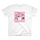 MIe-styleのドーナツみぃにゃんピンク スタンダードTシャツ