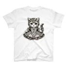 Snow-peaceのエレガントドレスの子猫 スタンダードTシャツ