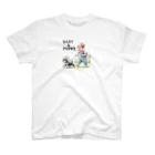 at_taroのSchnauzer leading a baby!! Regular Fit T-Shirt