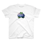 終わらない夢🌈の紫陽花の花と可愛いアマガエル🐸 スタンダードTシャツ