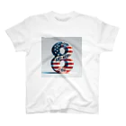 BabylonChannel 🎨 ✝️ ❤️‍🔥のアメリカ国旗🇺🇸  数字の 8 スタンダードTシャツ