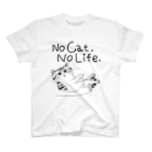 TomoshibiのNo Cat, No Life.  抱っこ猫（大） 티셔츠