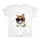 Artify ThreadsのCool Cat Shades　クールキャットシェード スタンダードTシャツ