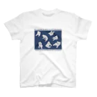 ノグチマリコ　動物のイラストレーターのレジ袋と猫 Regular Fit T-Shirt