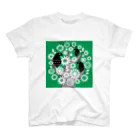 echicaのGreen Tree Black Bird Regular Fit T-Shirt