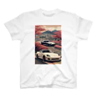 JapanCarStyleの2台のスポーツカーと日本の風景 Regular Fit T-Shirt