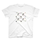 tmtmshopの走るペンギン、白 スタンダードTシャツ