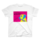 HanaTorantaのラブラドール　抽象化イエロー×ピンクver. スタンダードTシャツ