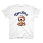 PALA's SHOP　cool、シュール、古風、和風、のBeer Lover(Shih Tzu)２ Regular Fit T-Shirt