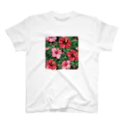 オンラインショップイエローリーフの赤色の花ハイビスカス Regular Fit T-Shirt