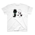 華点本舗のシロコ×クロコ｜神社×忍者×狐🦊 Regular Fit T-Shirt