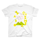 inae-doの朱鷺と金山（白背景つき） スタンダードTシャツ