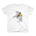 The GrandpaのThe Grandpa on a unicorn スタンダードTシャツ