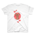 ふきんの気まぐれショップのぷりてぃーな二重アゴくまさん スタンダードTシャツ