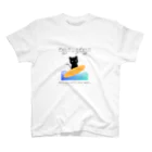 yuko_suzukiの波動方程式と波に乗るネコ Regular Fit T-Shirt