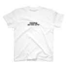 PEOPLE IN THE CITY のPEOPLE IN THE CITY ブラックプリントA スタンダードTシャツ