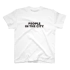 PEOPLE IN THE CITY のPEOPLE IN THE CITY ブラックプリントB スタンダードTシャツ