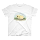 nins・にんずの(白地)ちいさなモルモットちゃんとちいさなヒヨコちゃん スタンダードTシャツ