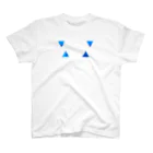トラド悶々◯虎ケモVtuberの悶々文様 反転-青- Regular Fit T-Shirt