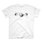 猫ねむりzzz..の白黒猫：まんまる3nyan Regular Fit T-Shirt