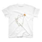 べる子ふじ雄の縦長猫（乾杯） Regular Fit T-Shirt