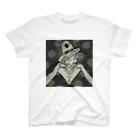 がんばらないちゃんのCosmic tyranno girl monotone Regular Fit T-Shirt