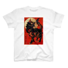 猫又庵🐈‍⬛Ukiyo-E CATのKABUKI CAT 003 Regular Fit T-Shirt