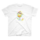 文鳥中心のみつ豆桜文鳥 スタンダードTシャツ