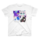 あおつるSUZURIショップのあおつるっこ猫組 スタンダードTシャツ