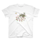 のらりくらり堂の花畑にゃんこ スタンダードTシャツ