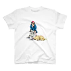 村田ポコのおじさんと犬（ゴールデンレトリバー） スタンダードTシャツ