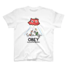 ねずみのすきまのめんだこちゃん OBEY (淡色用)  スタンダードTシャツ