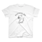 AliviostaのPeaceful Day ピースフルデイ ねずみ 動物イラストアーチロゴ Regular Fit T-Shirt