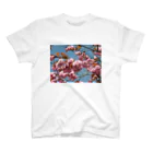 fun timeのCherry blossoms are close to Hanyu's monument 可憐な桜 Regular Fit T-Shirt