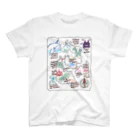 あべのぼうけんの地図(白) スタンダードTシャツ