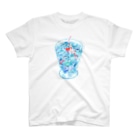 サイレンと犀／たやすみなさいのひたされて光るはつなつ　こごりかけソーダゼリーのプールがひらく Regular Fit T-Shirt