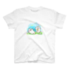 山田まぽんショップのねことうさぎ原っぱ スタンダードTシャツ